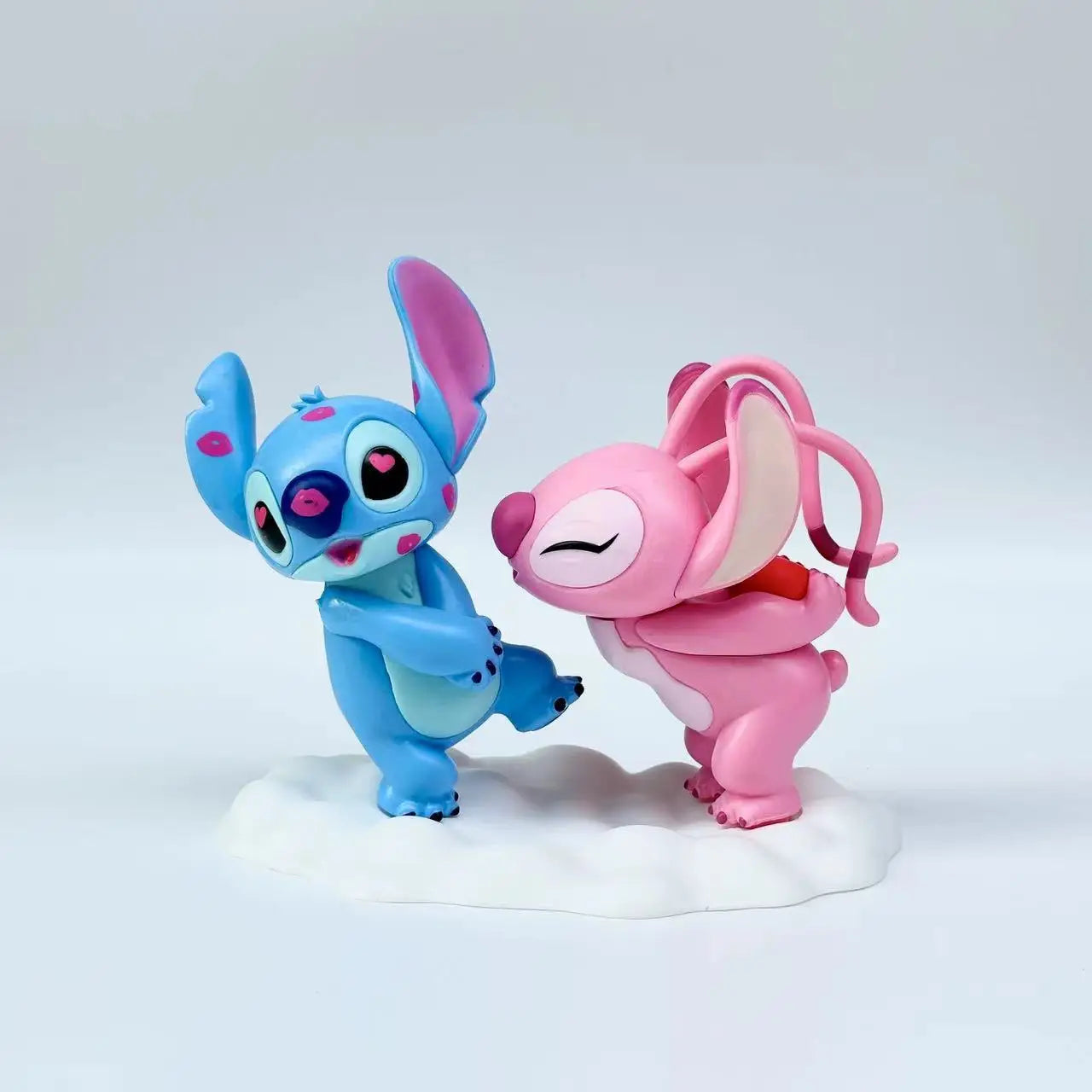 Lilo & Stitch Couple Stitch Handmade Doll Pvc Model Automotive Accessories Valentine'S Day Trendy Play Ornamen Gift For Birthday